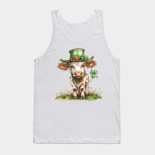 Shamrock Cow Portrait Tank Top